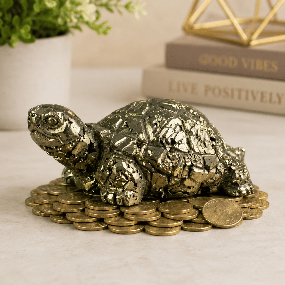 Pyrite Crystal Tortoise