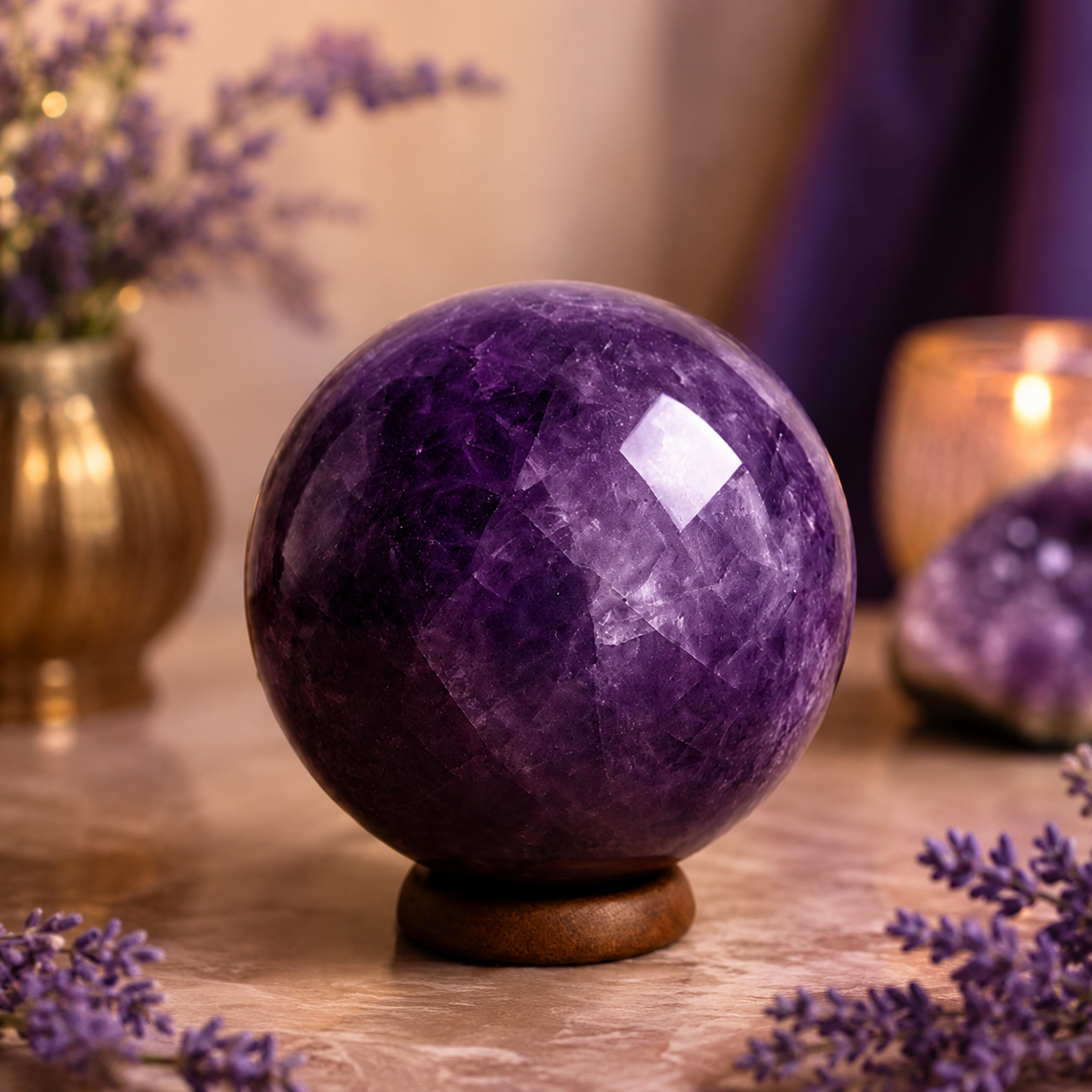 Amethyst Crystals Ball